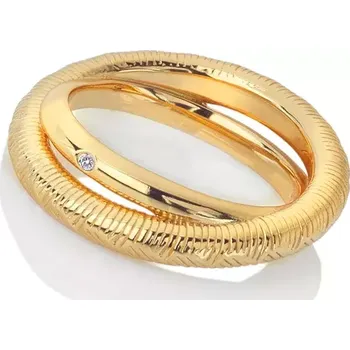 Prsten Stříbrný pozlacený prsten Hot Diamonds x Jac Jossa Hope DR229 Obvod 56 mm