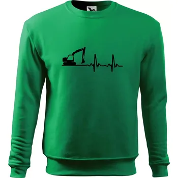 EKG bagr - Mikina Essential dětská - 146 cm/10 let ( Středně zelená )