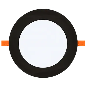 LED panel LEDSVITI OT-R01-3-DW Černý vestavný LED panel 3W kulatý 85mm denní bílá