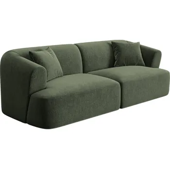 Pohovka Cosmopolitan Design Zelená sametová trojmístná pohovka Campi 220 cm