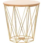 Odkládací stolek Twins Gold M bříza/zlatá