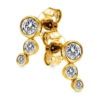 Náušnice Pozlacené stříbrné náušnice Hot Diamonds X Gemstones DE833