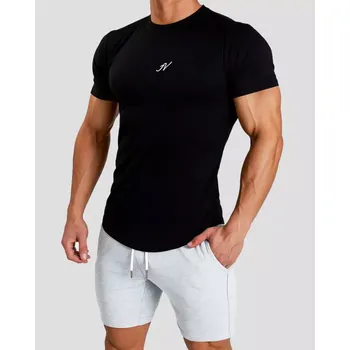 Pánské tričko KLOMIO Pánské fitness triko slim fit, černá