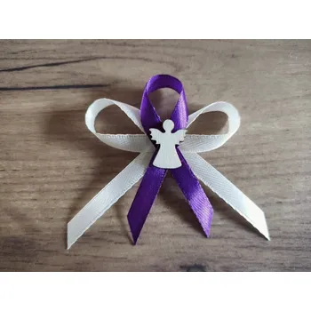 Svatební dekorace Vývazek andílek Pouze dřevěná dekorace