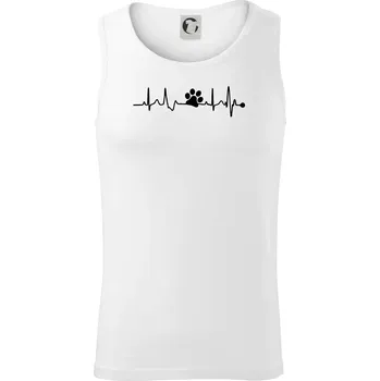 Ekg psí tlapka - Tílko pánské Core - S ( Bílá )