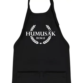Kuchyňská zástěra Humusák roku - Dětská zástěra na vaření - Univerzální velikost ( Černá )