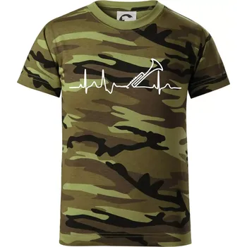 Chlapecké oblečení Trubka ekg - Dětské maskáčové triko - 122 cm/6 let ( Zelený maskáč )