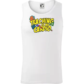 Pánské termoprádlo Teaching is my cardio - Tílko pánské Core - M ( Bílá )