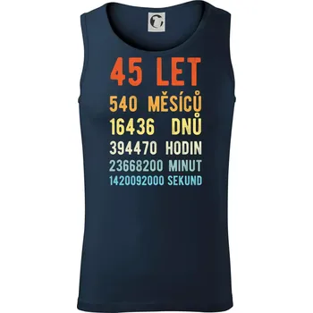 Narozeniny 45 přepočet času - Tílko pánské Core - XL ( Námořní modrá (velmi tmavá - téměř černá) )