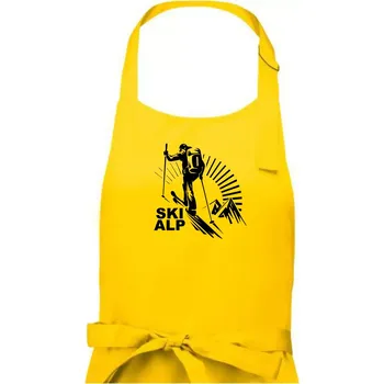 Kuchyňská zástěra Skialp trip - Dámská zástěra na vaření - Univerzální velikost ( Žlutá )