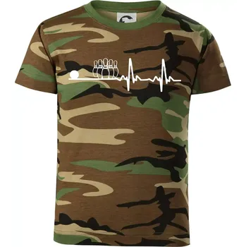 Chlapecké tričko Kuželky EKG - Dětské maskáčové triko - 134 cm/8 let ( Hnědý maskáč )