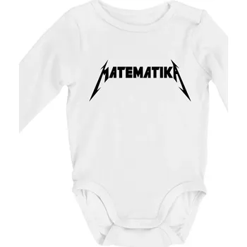 Kojenecké oblečení Matematika rock logo - Body kojenecké s dlouhým rukávem - Dlouhý r. 6-12 měs ( Bílá )