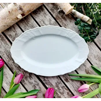 BERNADOTTE mísa oválná 26 cm, bílá, Thun 1794 (Porcelánová mísa 2. jakost)