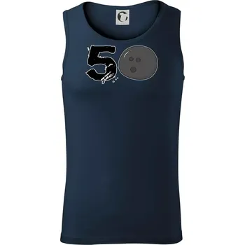 Bowling kulaté narozeniny 50 - Tílko pánské Core - L ( Námořní modrá (velmi tmavá - téměř černá) )