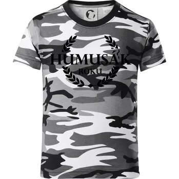 Chlapecké tričko Humusák roku - Dětské maskáčové triko - 104-110cm / 3-4 roky ( Šedý maskáč )