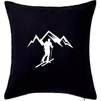 Polštář Skialp výlet na hory - Polštář 50x50 - 50x50 - Pouze potah ( Černá )