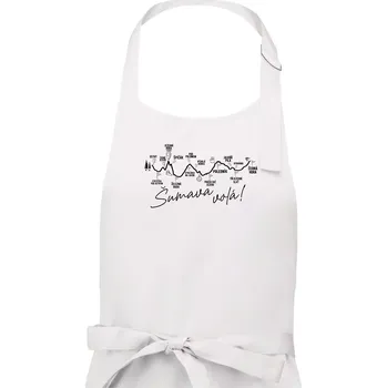 Kuchyňská zástěra Šumava - volá! - Dámská zástěra na vaření - Univerzální velikost ( Bílá )