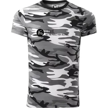 Pánská móda Lituji na práci mám alergii - Army CAMOUFLAGE - XS ( Šedý maskáč )