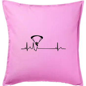 Polštář EKG paramotor - Polštář 50x50 - 50x50 - Pouze potah ( Růžová )