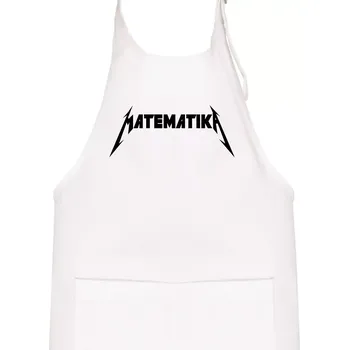 Kuchyňská zástěra Matematika rock logo - Dětská zástěra na vaření - Univerzální velikost ( Bílá )