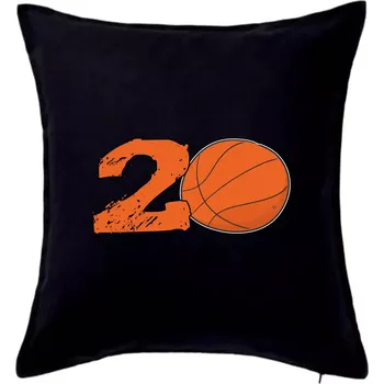 Polštář Basketball kulaté narozeniny 20 - Polštář 50x50 - 50x50 - Pouze potah ( Černá )