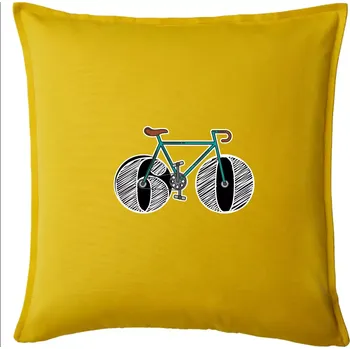 Polštář Narozeniny 60 let na kole - Polštář 50x50 - 50x50 - Pouze potah ( Žlutá )