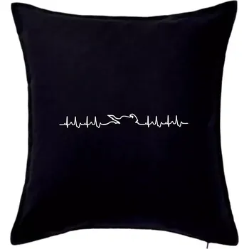 Polštář Moto EKG - Polštář 50x50 - 50x50 - Pouze potah ( Černá )