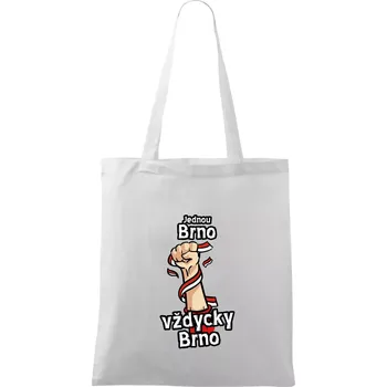 Jednou Brno vždycky Brno - Taška bavlněná - 42 x 38 cm ( Bílá )