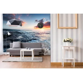 Fototapeta DIMEX | Samolepicí vliesová fototapeta na zeď Dramatická obloha stmívání MA-5-3128 | 375 x 250 cm | modrá, oranžová, šedá + Samolepicí vliesová fototapeta na stěnu DIMEX Dramatická obloha stmívání MA53128 v rozměru 375 x 250 cm