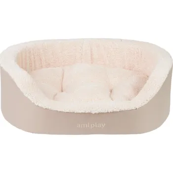 Pelíšek pro psa Pelíšek pro psa oválný ASPEINA béžová velikost S, M, L Rozměr: L - 73x64x22 cm