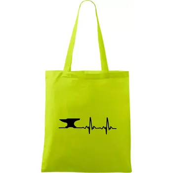 Nákupní taška EKG kovář - Taška bavlněná - 42 x 38 cm ( Limetková )