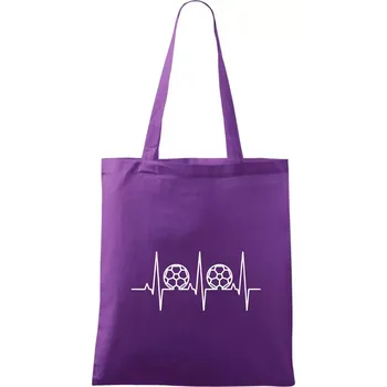 Ekg fotbal velký - Taška bavlněná - 42 x 38 cm ( Fialová )