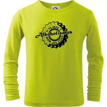 Dětská móda Alkoholismus pivo - Triko dětské Long Sleeve - 146 cm/10 let ( Limetková )