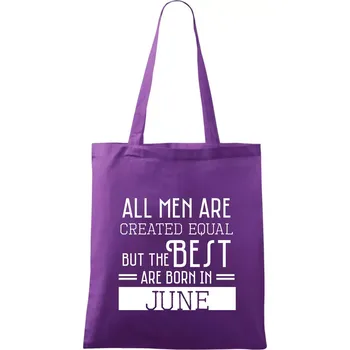 All men are created equal june - Taška bavlněná - 42 x 38 cm ( Fialová )
