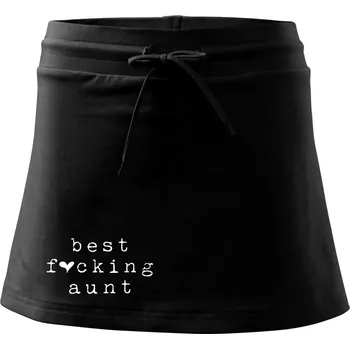 Dámská sukně Best fucking aunt - Sportovní sukně - two in one - XS ( Černá )