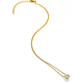 Náhrdelník Pozlacený stříbrný náhrdelník Hot Diamonds X Gemstones DN214