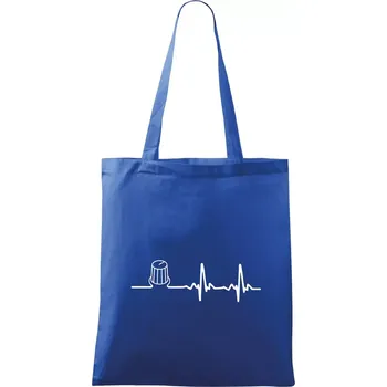 Nákupní taška Muzikant volume EKG - Taška bavlněná - 42 x 38 cm ( Královská modrá )