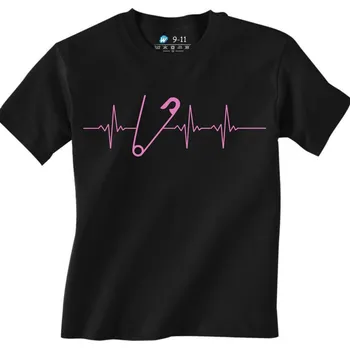 Chlapecké tričko Dětské tričko Kardiogram a Zavírací Sponka (Velikost: 9-11, Barva: Černá)