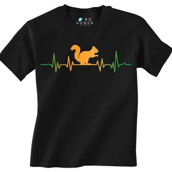 Chlapecké tričko Dětské tričko Kardiogram a Veverka (Velikost: 3-4, Barva: Černá)