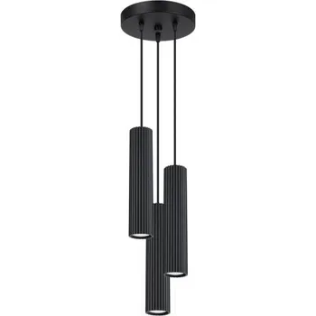 Závěsné svítidlo SOLLUX KARBON 3P černá GU10 3x10W bez žárovek SL.1576