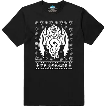 Pánské tričko Pánské tričko Dr. Horror Vánoční Cthulhu (Velikost: M, Barva: Černá)