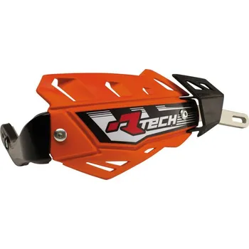 Chránič ruky pro motocykl kryty páček FLX ALU, RTECH (oranžové, bez montážní sady - nutno dokoupit)