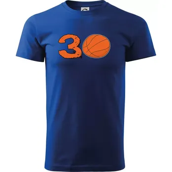 Pánské tričko Basketball kulaté narozeniny 30 - Triko extra velké (5-8XL) - 7XL ( Královská modrá )