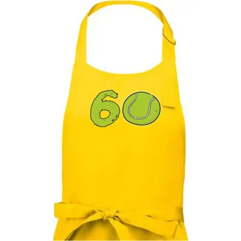 Kuchyňská zástěra Tenis kulaté narozeniny 60 - Pánská zástěra na vaření - Univerzální velikost ( Žlutá )