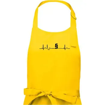 Kuchyňská zástěra Paragraf EKG - právník a advokát - Pánská zástěra na vaření - Univerzální velikost ( Žlutá )