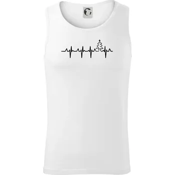 EKG Vánoční stromek - Tílko pánské Core - L ( Bílá )