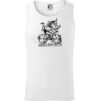 Jezdím jako kanec - Tílko pánské Core - XL ( Bílá )