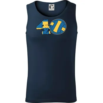 Volejbal kulaté narozeniny 40 - Tílko pánské Core - S ( Námořní modrá (velmi tmavá - téměř černá) )