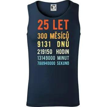 Narozeniny 25 přepočet času - Tílko pánské Core - M ( Námořní modrá (velmi tmavá - téměř černá) )