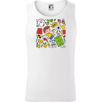 Pánské termoprádlo Malý fotbalista ikony - Tílko pánské Core - 2XL ( Bílá )